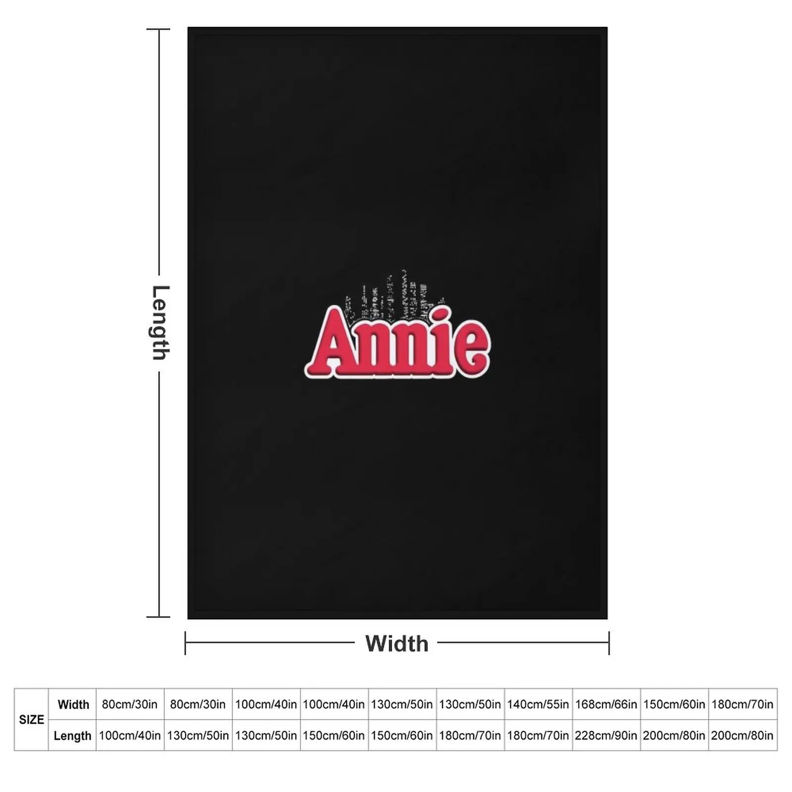 Annie Musical Logo 59 Simple Vintage Throw Blanket couch cozy soft plush fuzzy picnic outdoor blanket