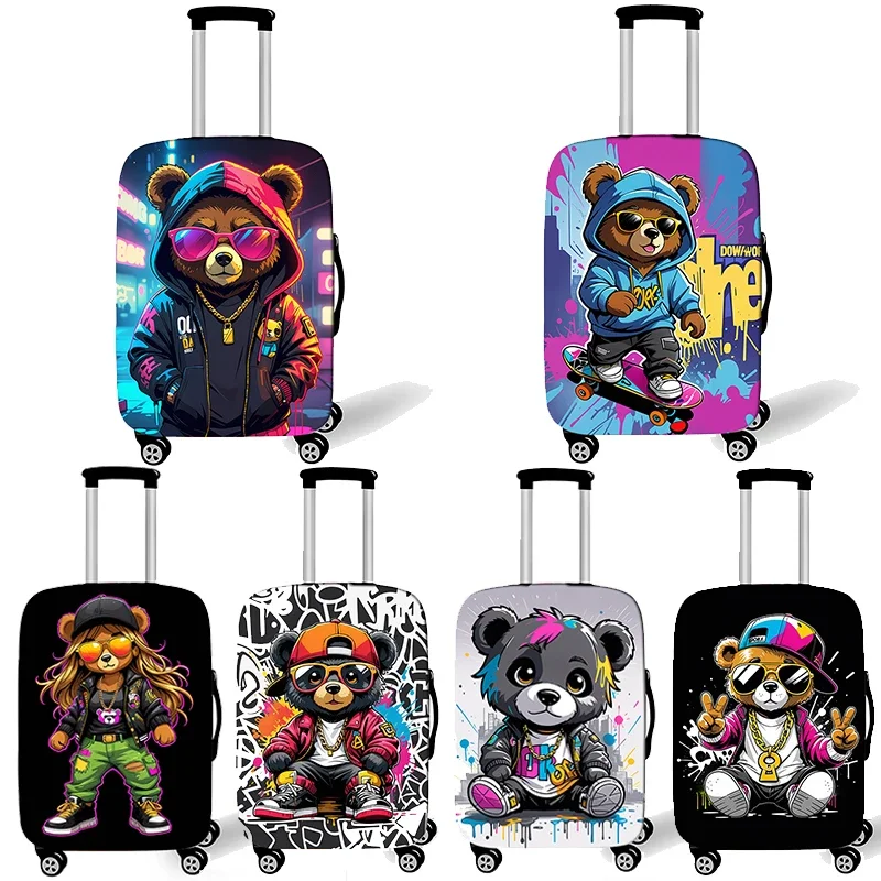 

Ladies' bear doll suitcases, graffiti, travel, ladies and men, travel accessories, elasticity, suitcases, trolley cases