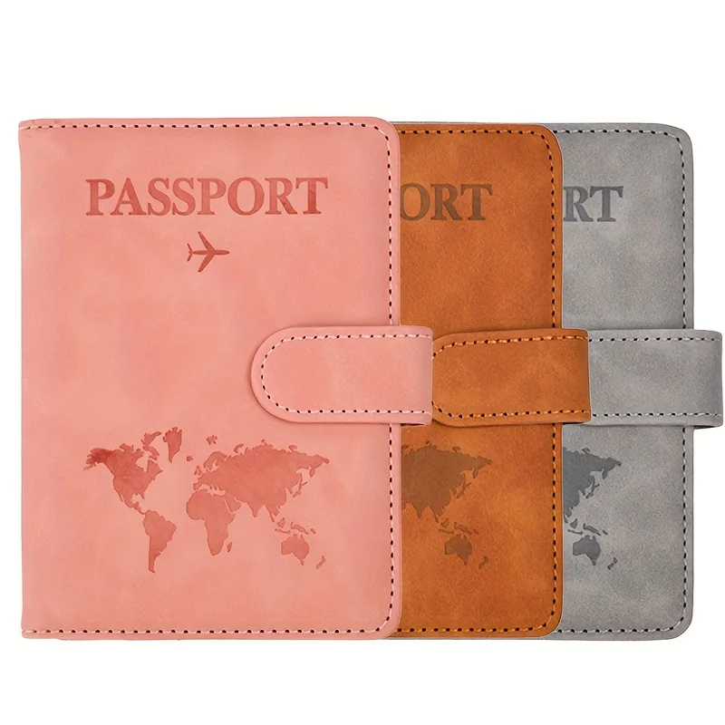 Elegant RFID-Blocking Travel Wallet – Sleek PU Leather Passport and Card Holder – Secure & Stylish Accessory for Men and Wom