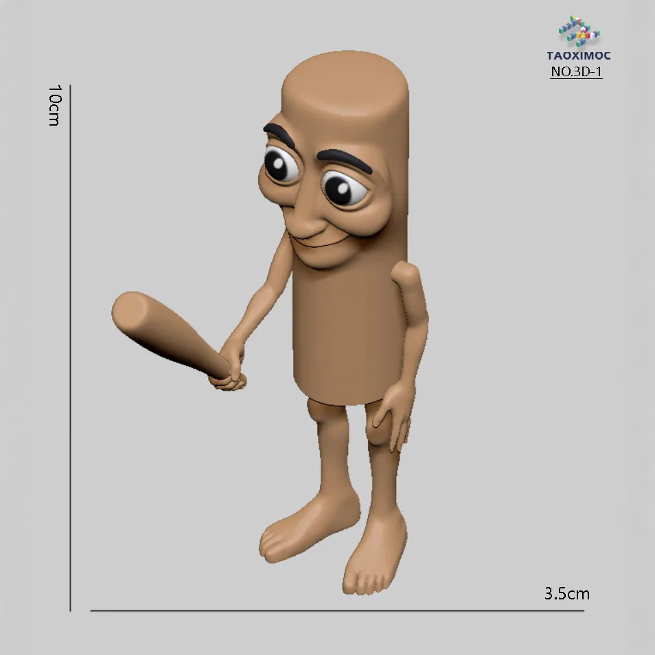 3D Tung Sahur 발레리나 카푸치노 액션 피규어 Brainbot Anime Tralalero Tralala Shark 데스크 자동차 장식 모듈형 기술 장난감