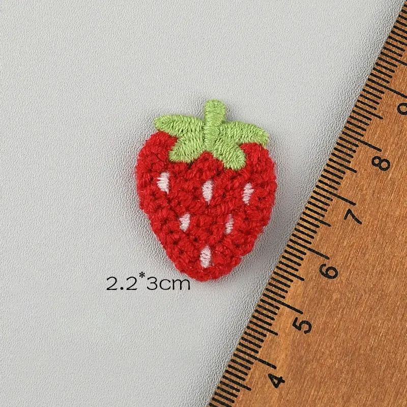 20 Stück wasserlösliche Stickapplikationen mit Fruchtmotiven zum Aufnähen auf Kleidung, Hüte, als Aufnäher, für Kopfschmuck und Haarspangen. – Detail 7