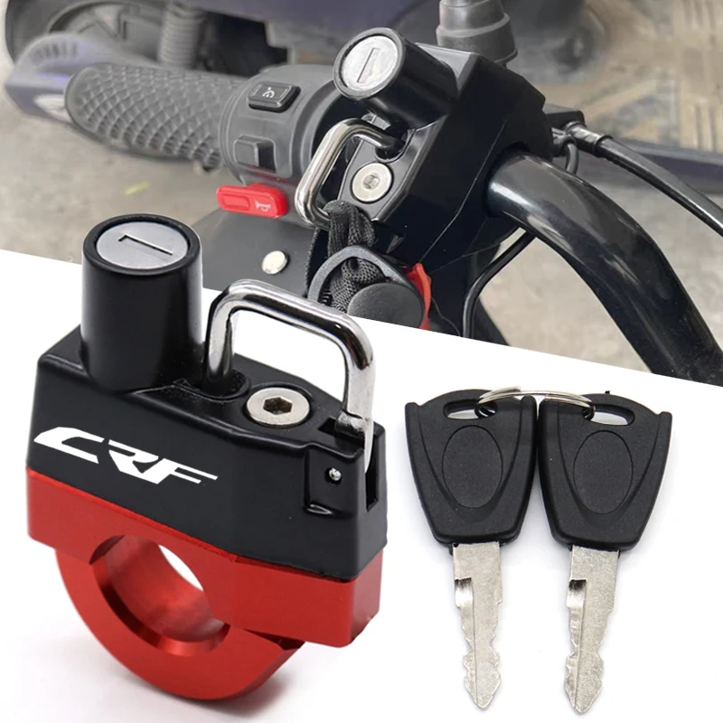 For HONDA CRF150R CRF250R CRF250X CRF450R CRF450X CRF 250 450 RX 450L Motorcycle Accessories Anti-theft Helmet Lock Security