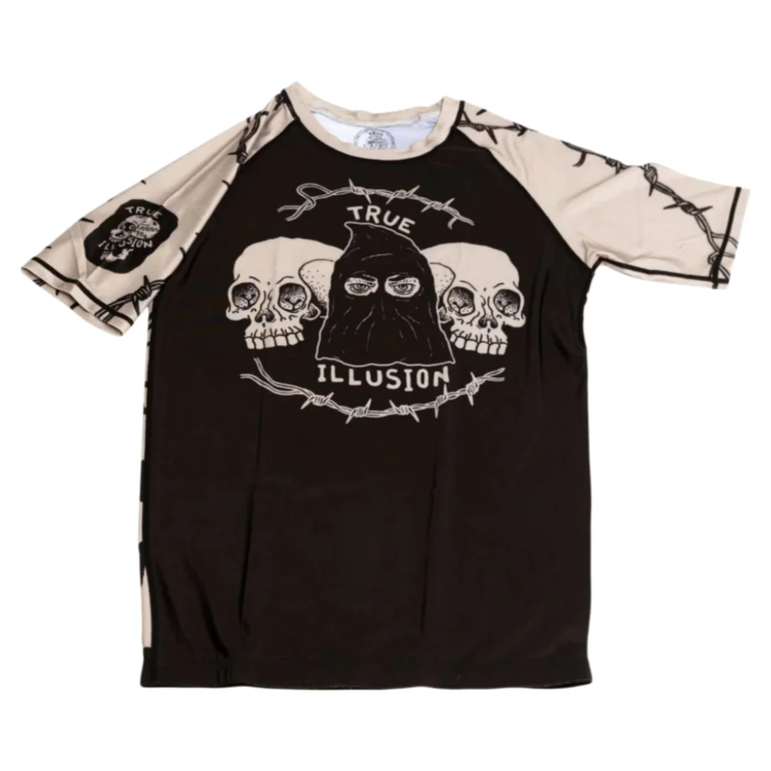 New Men's BJJ/MMA Rash Guard America Retro Streetwear Athleisure T-Shirt Summer Breathable Quick Dry for Daily Fitness Training