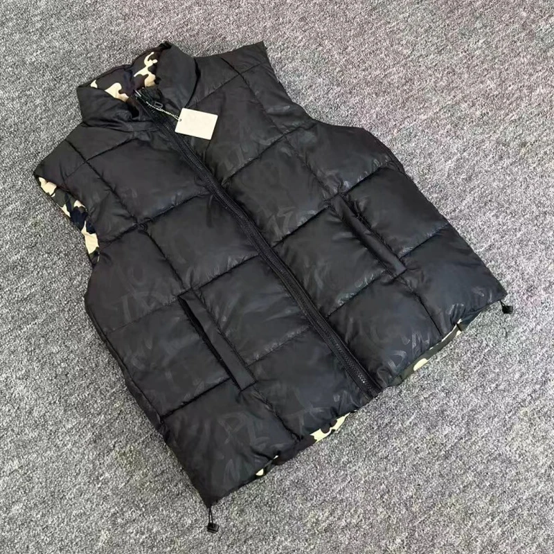 

Mertra Double Sided Wear Waistcoat Men Women Couple Autumn Winter Simple Casual Vest Jacket Zipper Coat Streetwear