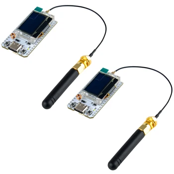 2 סטים לורה פיתוח לוח פיתוח lora32 v3 ערכה 915mhz es32 wifi + bt מודול sx1262 תצוגת oled עבור ארדוינו meshtastic lorawan