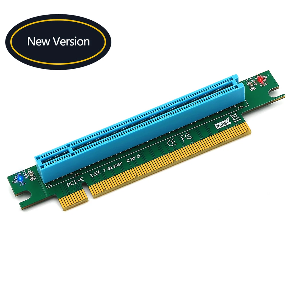 PCI Express X16 Riser-Adapterkarte 90 Grad rechtwinklig / 180 Grad flache Einsteckung PCI-e 16X Extender für 1U 2U PC-Server – Detail 8