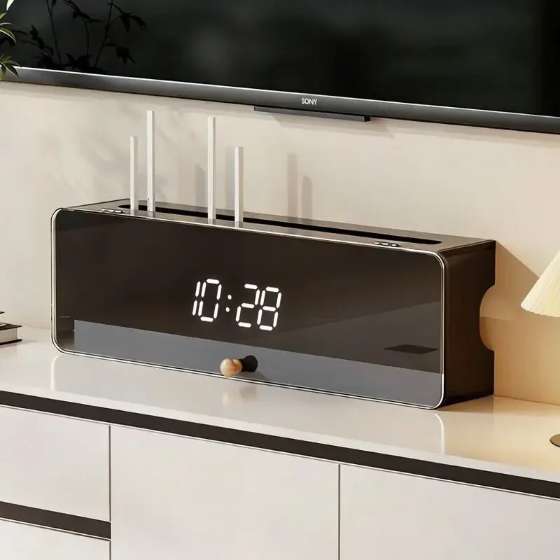 wifi router storage box, wall-mounted TV set-top box cable shader TV socket decorative box