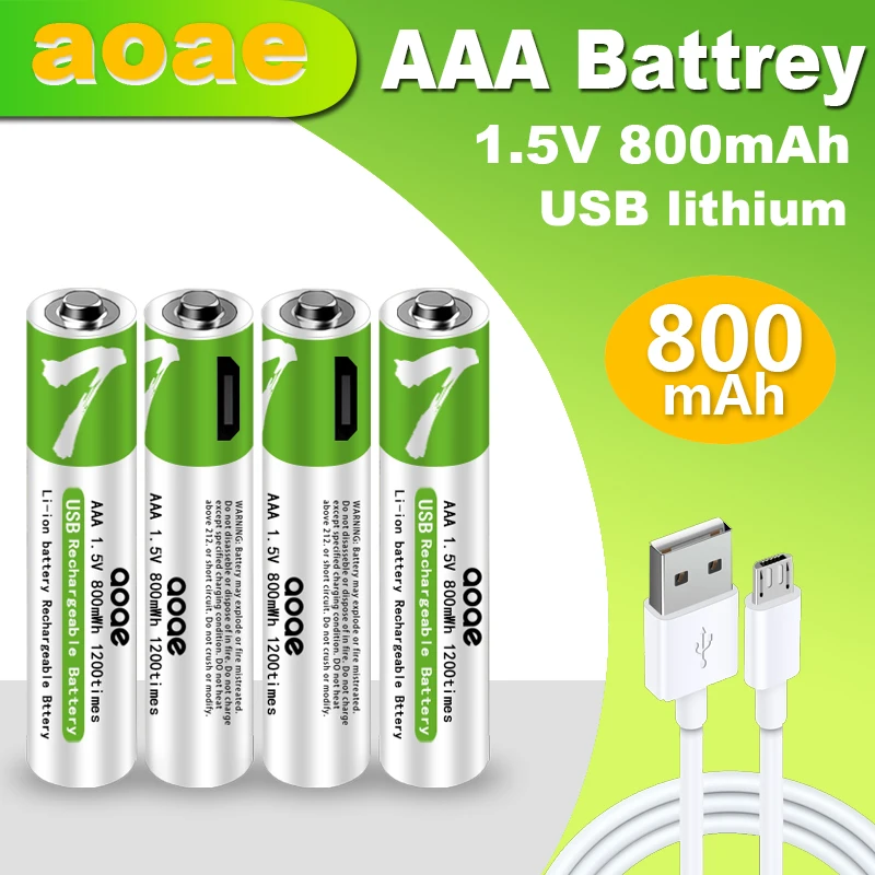 1.5V AAA USB Rechargeable Batteries 750mAh Li-ion Battery For Remote Control Mouse Electric Toy Battery aaa rechargeable battery