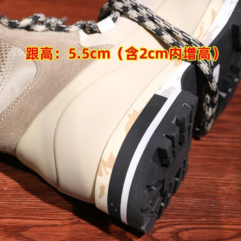 Round-toe Women Snow Boots Handmade Heighten Platform Winter Shoe High-top Casual Shoes Warm Wool Textile Woman Boots Blank Logo