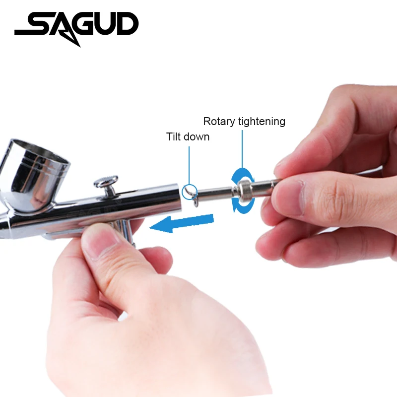 SAGUD Airbrush Accessories Tool Set Adjusting Lever Needle Chucking Nut 4 Spray Gun Repair Parts for SD-130 Series Airbrushes