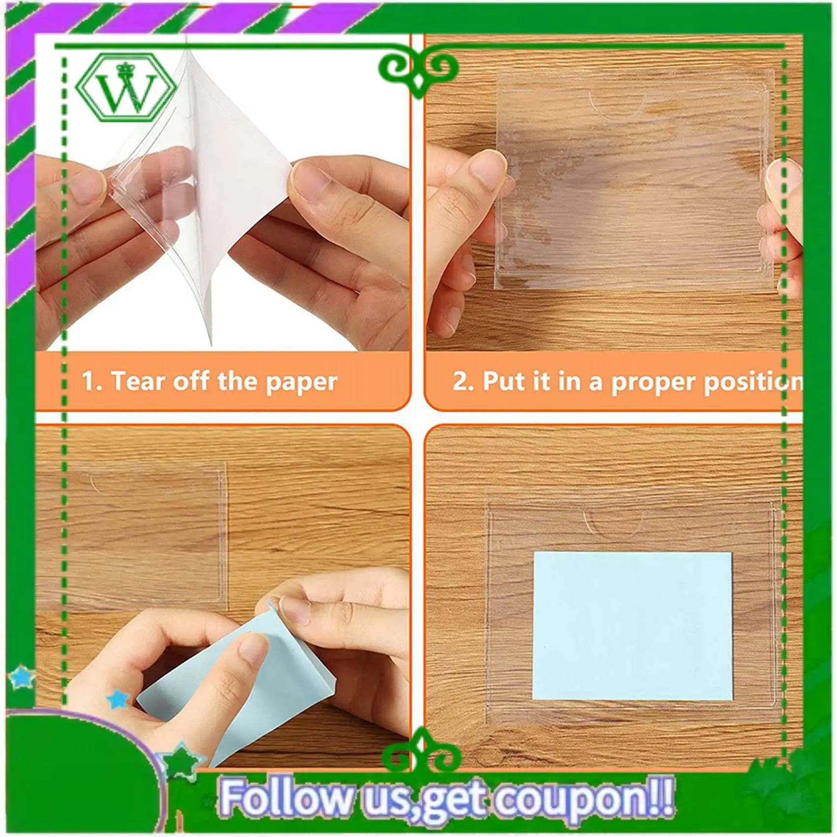 ABIK-72Pcs Self-Adhesive Label Card Holder Index Pockets Holder 6X8.5Cm Clear Plastic Card Holder Adhesive Label Holder