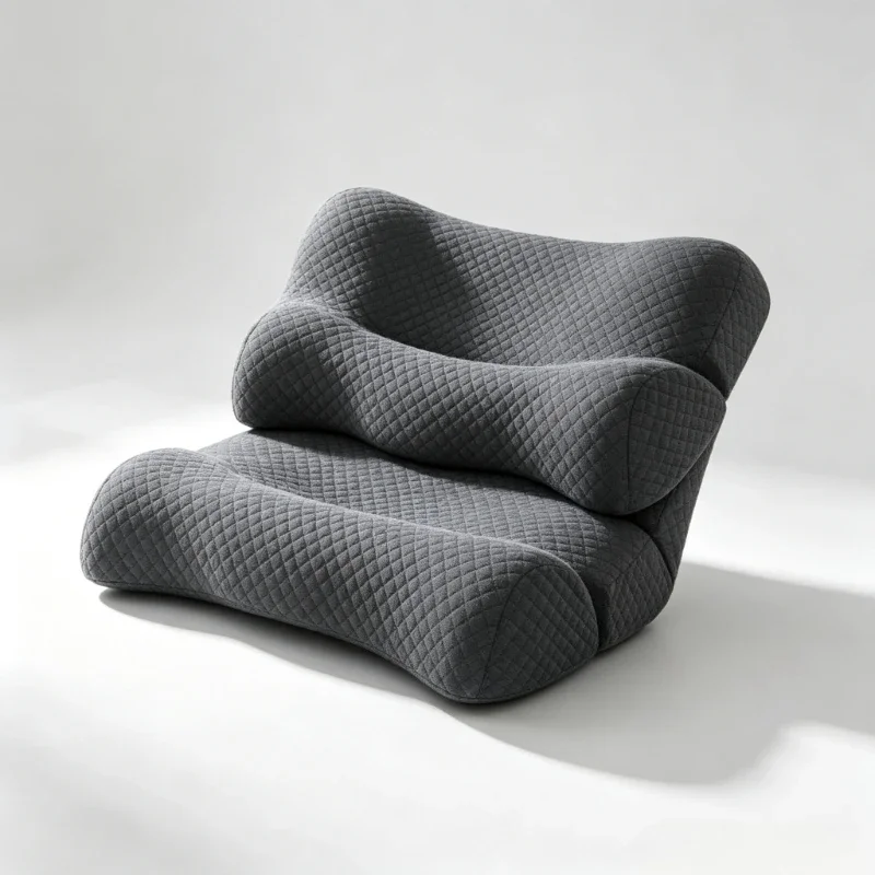 Cervical Pillow Memory Foam Core, Ergonomic Curve Design, Enhanced Neck Contour, Head Support, Relieves Fatigue