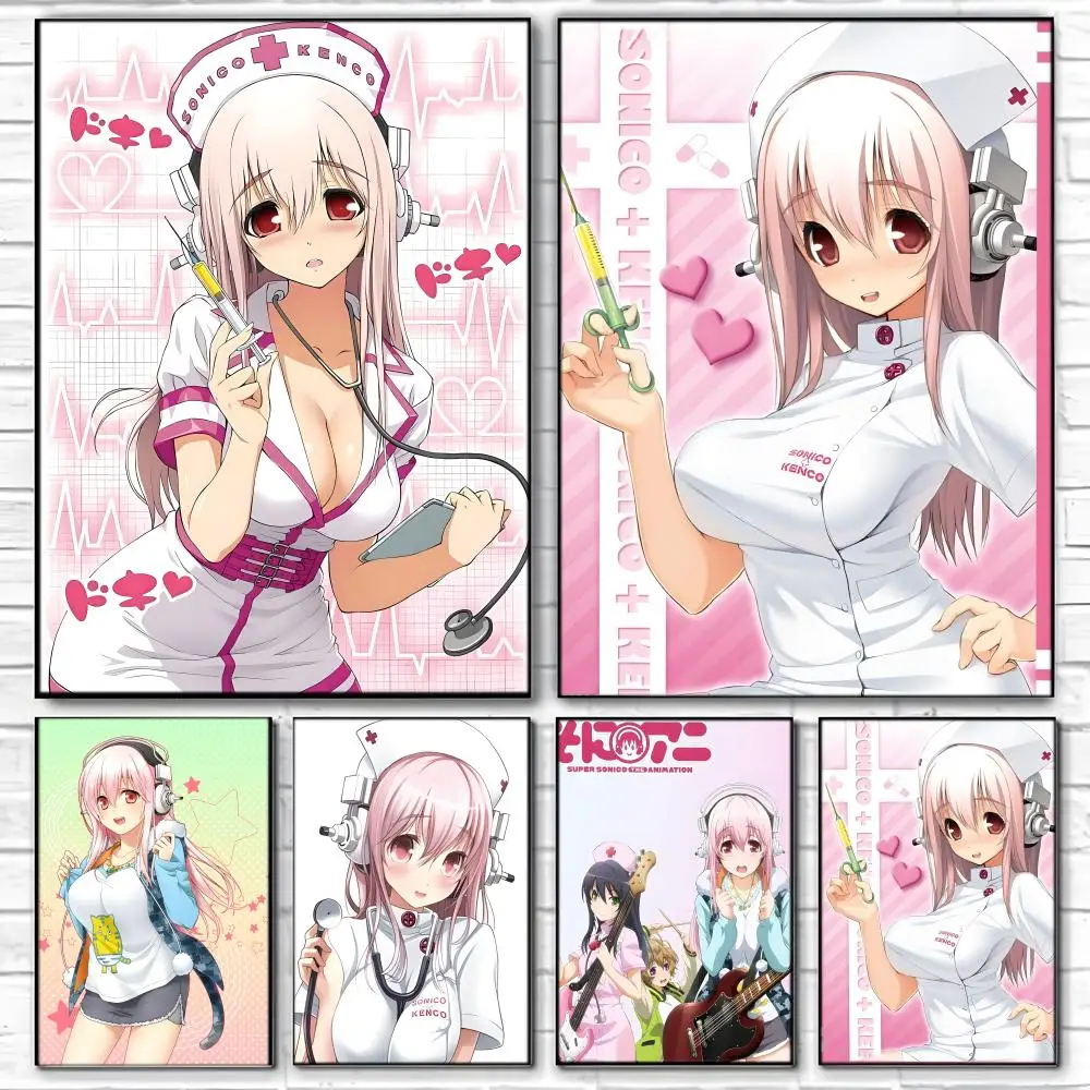 ANIME Art S-Super Sonico Poster Wall art print art suitable for living room bedroom bar parlor home decor gift