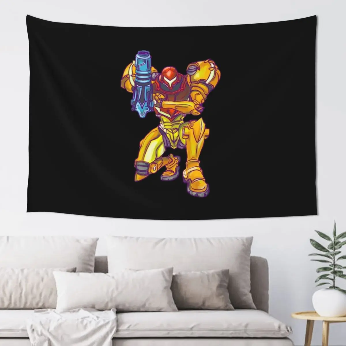 Samus Returns Samus Tapestry Aesthetic Decoration Room Decore Aesthetic Tapestry