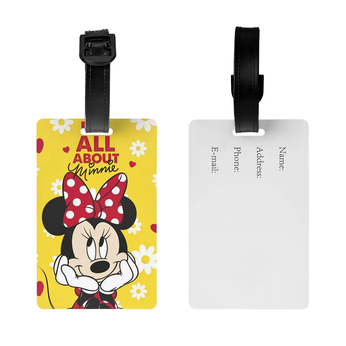 Cartoon Cute Minnie Mickey Mouse Luggage Tags Travel Accessories Holder Baggage Tag ID Address Portable Travel Label Gifts