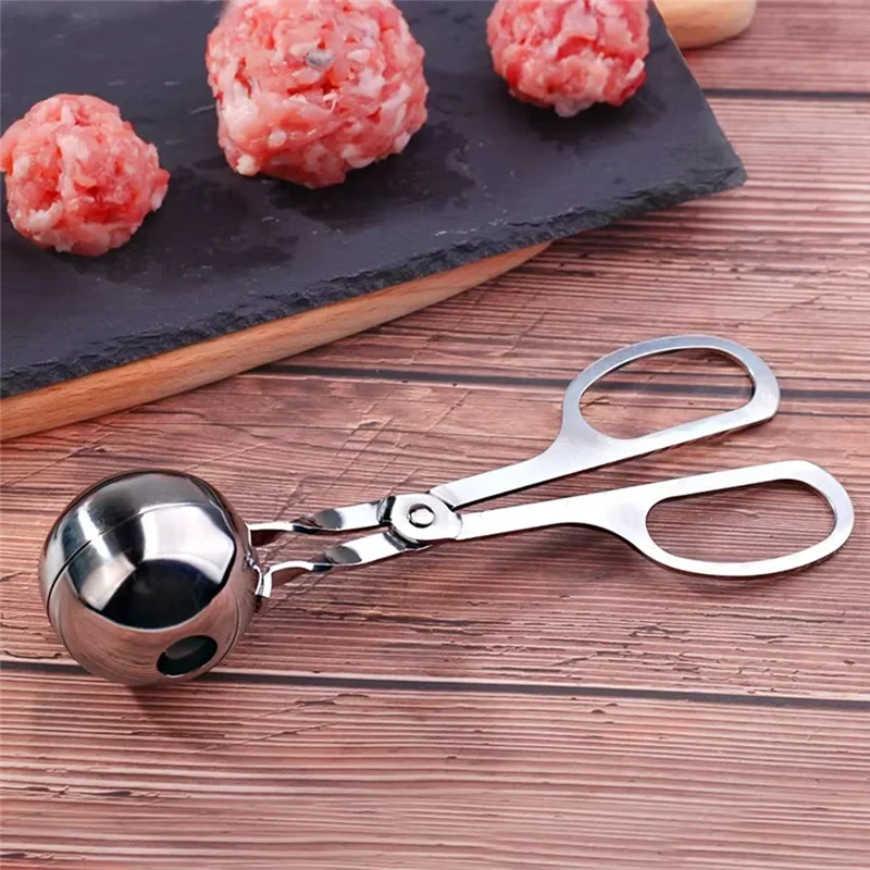 

ABZY-Stainless Steel Meatball Maker,Household Fish Ball Maker,Perfectly Round Meatballs, Burgers & Snacks, Dishwasher Safe