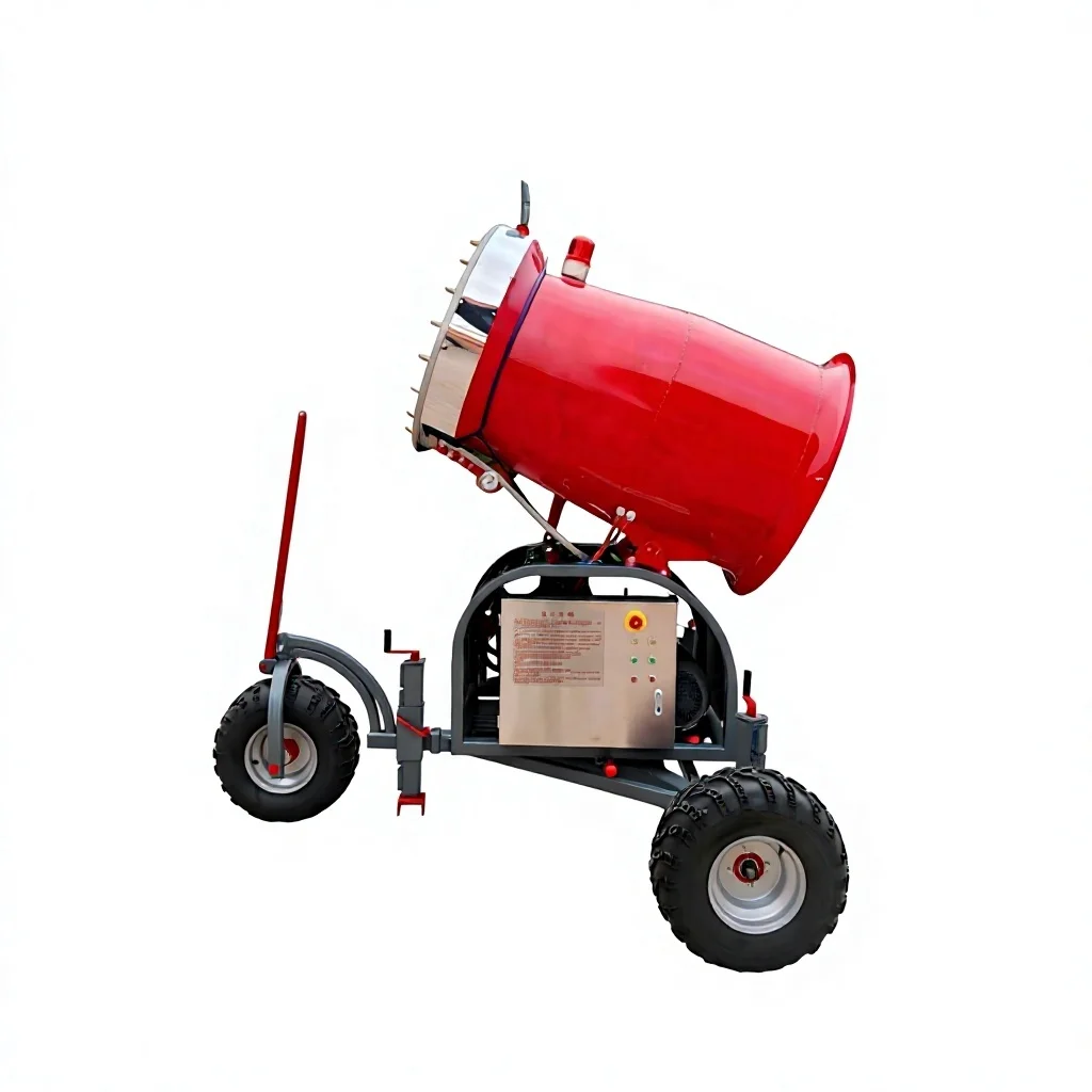 Portable Universal Wheels Outdoor Ski Resort Snow Making Machine Gun Cannon Fan Generator Shed