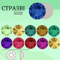 Kryształ AB siam niebieski... Nail Art dżetów Flatback Strass błyszczący szklany pilniczek do paznokci kamienie klejnoty do paznokci 3D DIY Manicure dekoracje