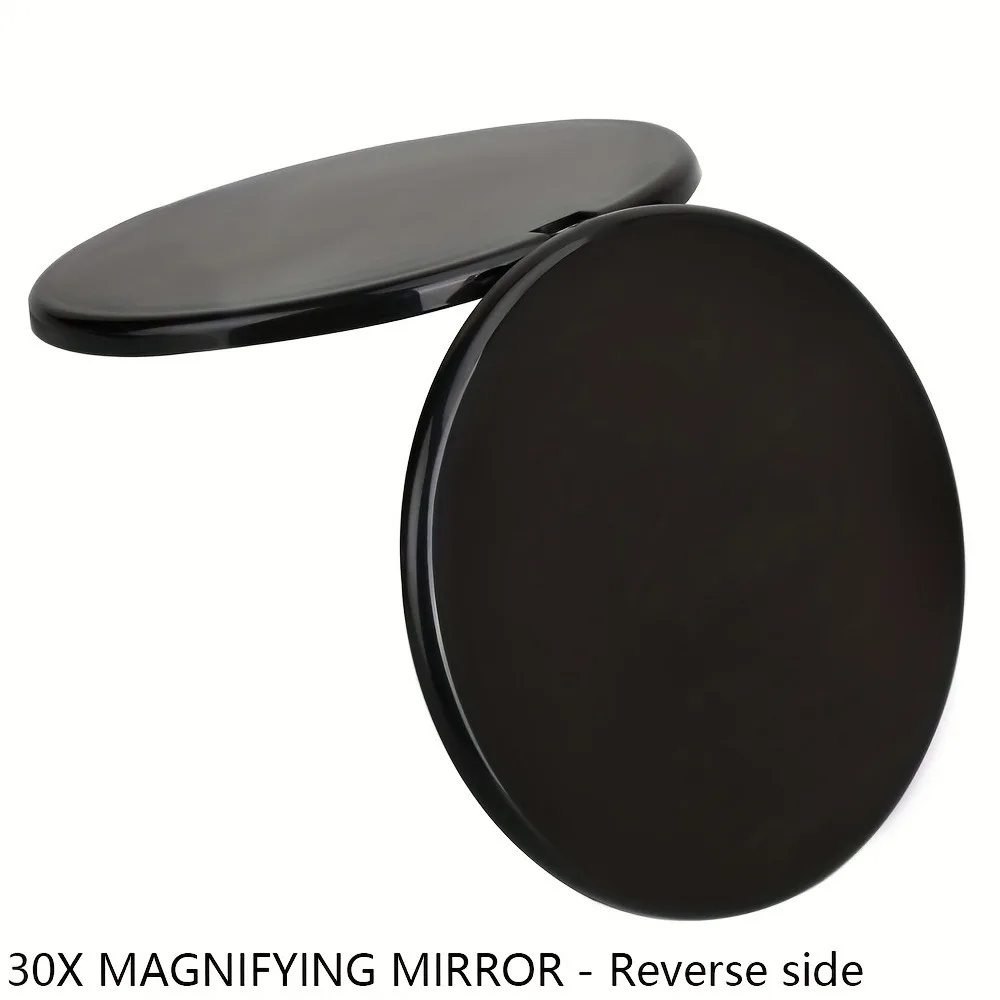 10 cm leuke compacte spiegels voor make-up mini pocket vergrotende spiegel 10X 20X 30X zwart/wit handheld