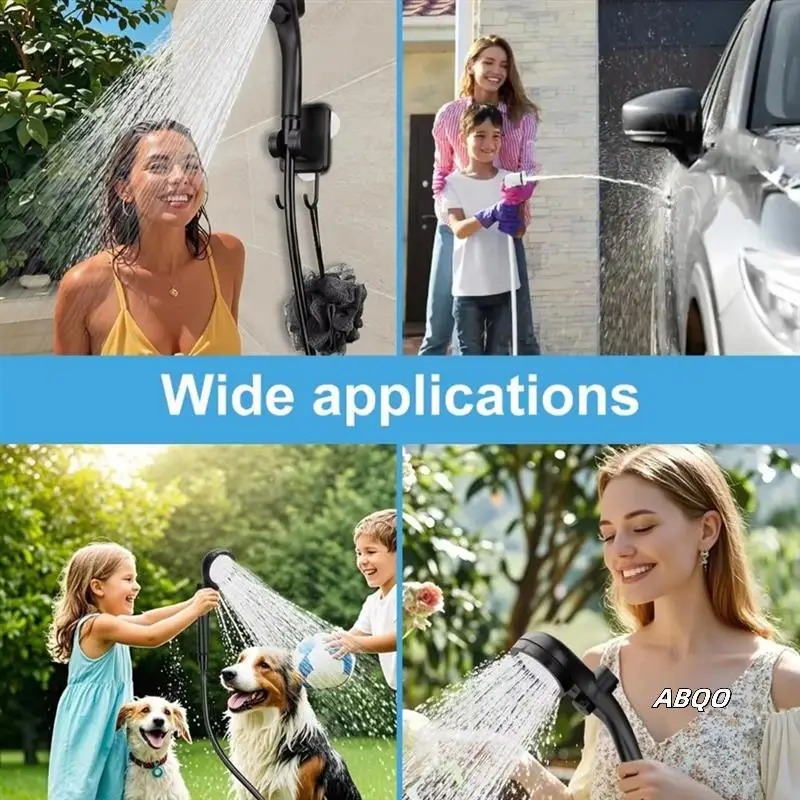 

Rechargeable Portable Camping Shower,6000Mah Battery, Ideal For Outdoor Travel, Gardening Car Washing