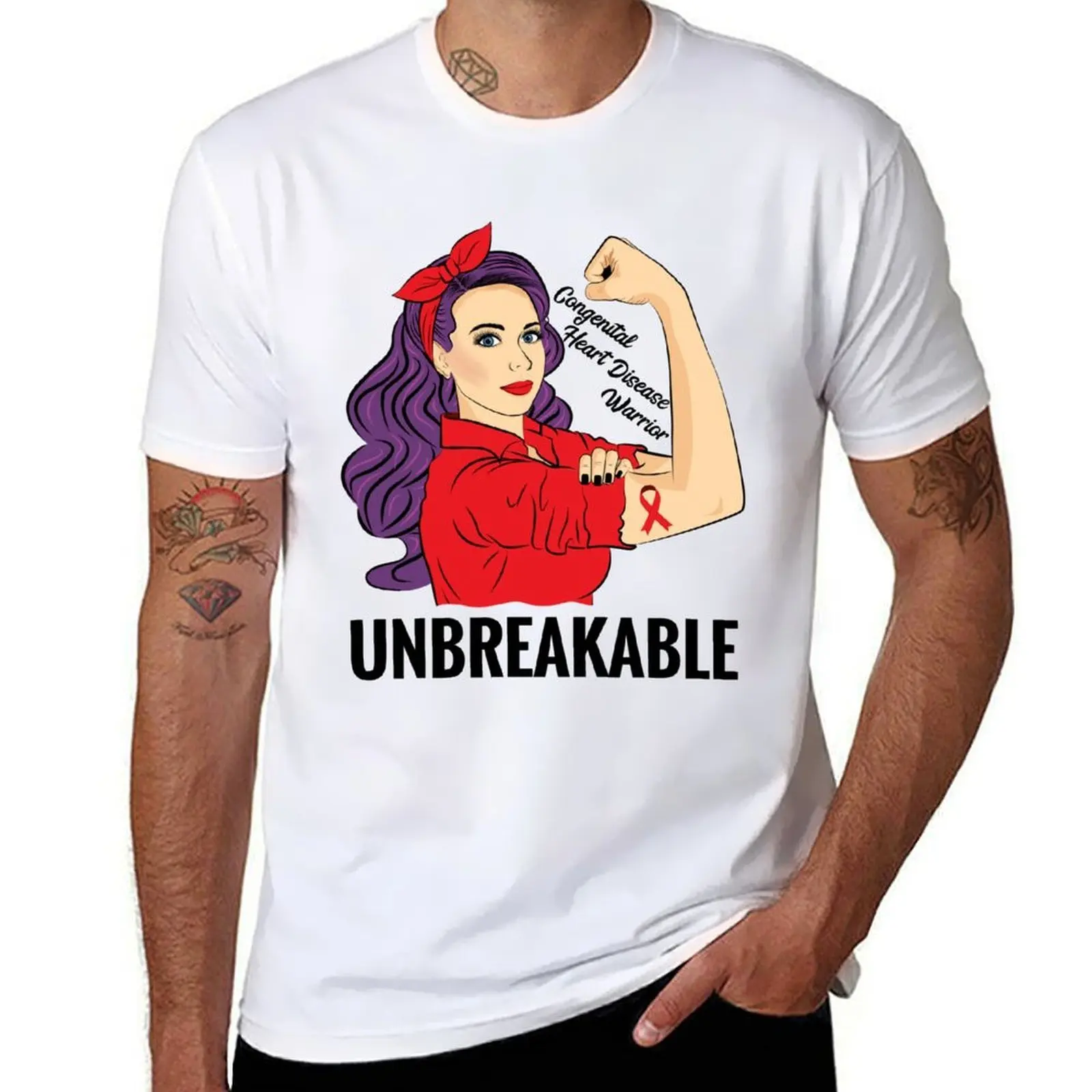 

Congenital Heart Disease Shirt Awareness Warrior Unbreakable T-Shirt