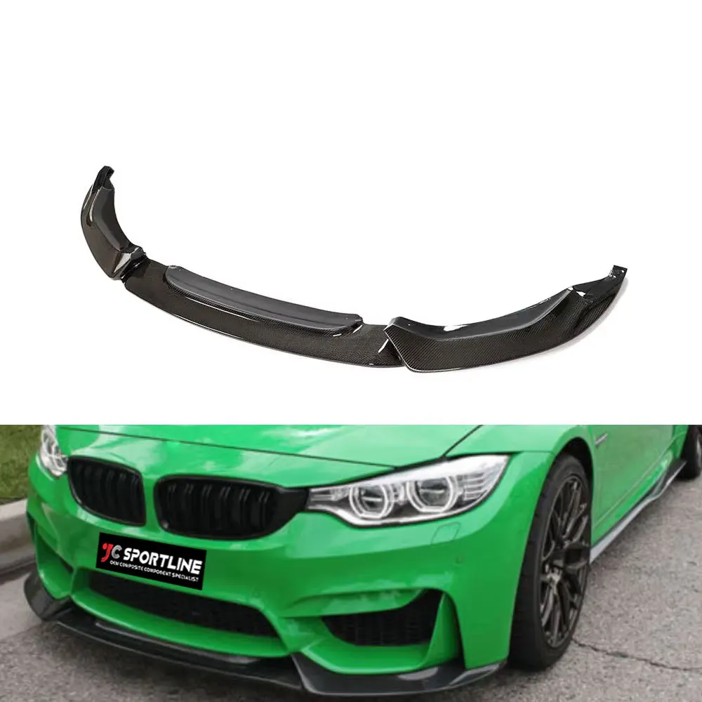 

For 2015-2020 BMW F80 M3 F82 F83 M4 Real Carbon Fiber Front Bumper Lip Splitter Spoiler