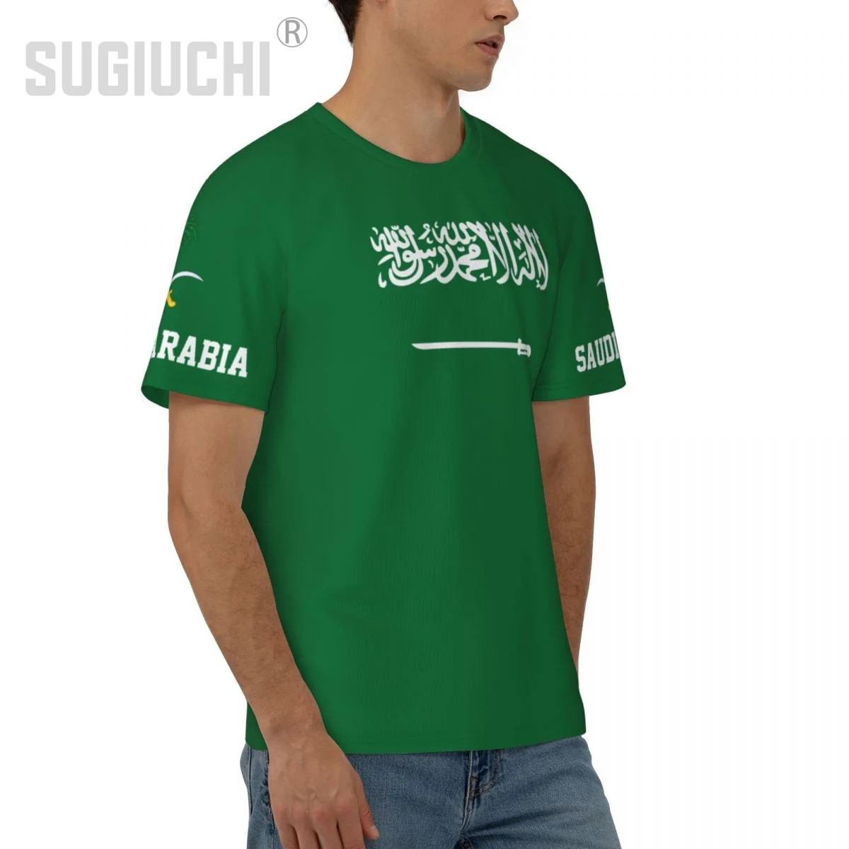 Unisex Nation T-shirt Saudi Arabia Flag Saudi Arabian T-shirts jersey For Men Women Soccer Football Fans Gifts Custom clothes