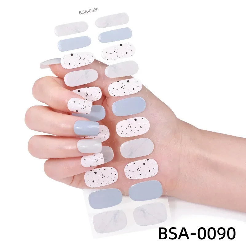 Autocollants auto-adhésifs pour ongles en gel pour femmes, bandes d'ongles en gel, décalcomanies d'art, décoration de manucure bricolage, pas besoin de lampe UV