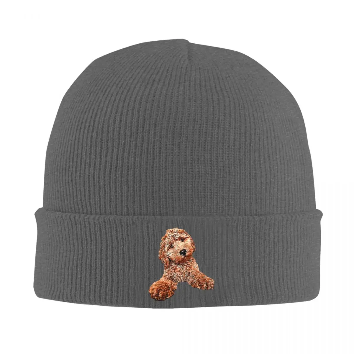 Cavapoo Labradoodle Goldendoodle Poodle Mix Warm Knitted Cap Fashion Bonnet Hat Autumn Winter Outdoor Beanies Hats for Unisex