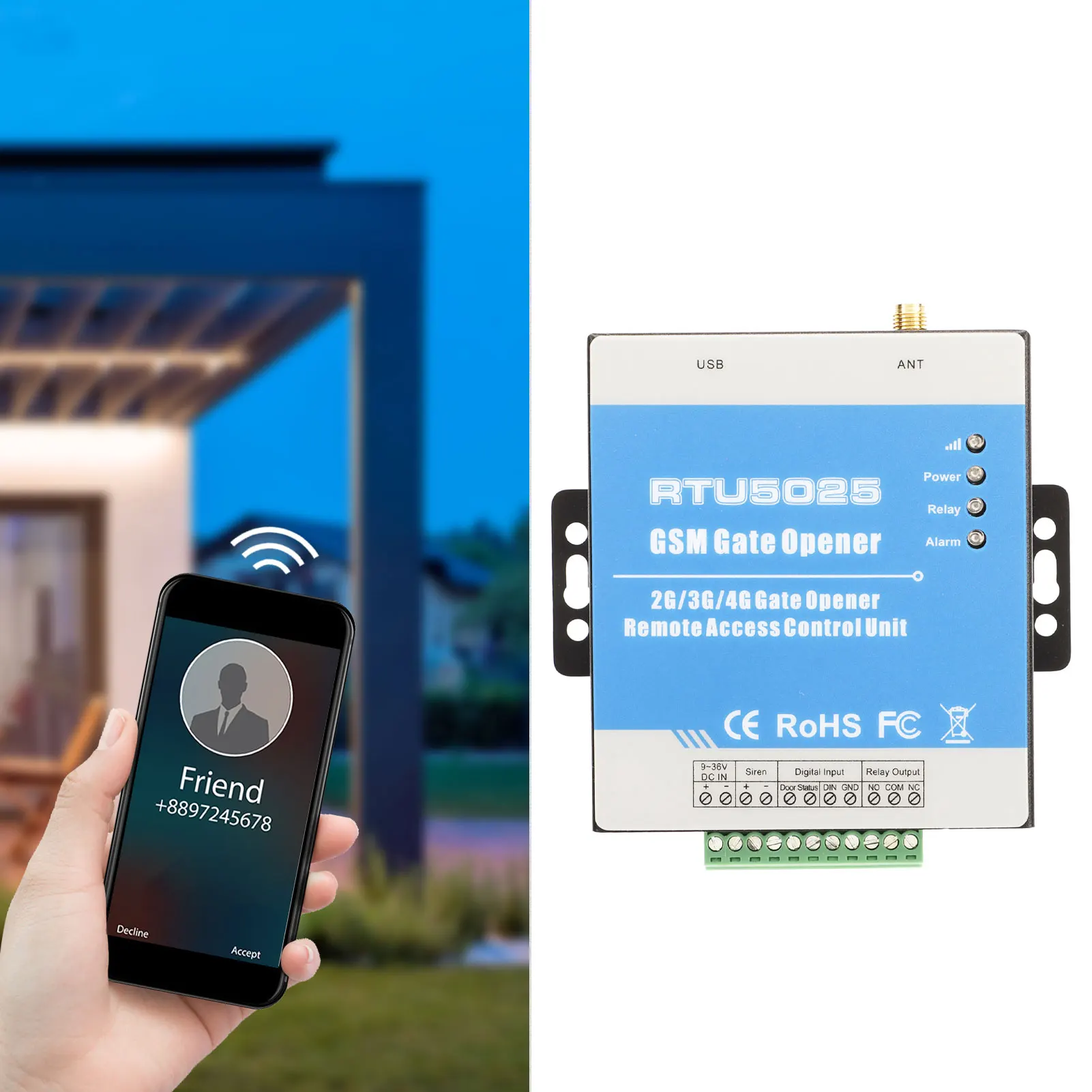 GSM Toröffner RTU5025 Toröffner GSM 3G 4G LTE Wireless Remote Toröffner Betreiber Garagentor Access Controller AC