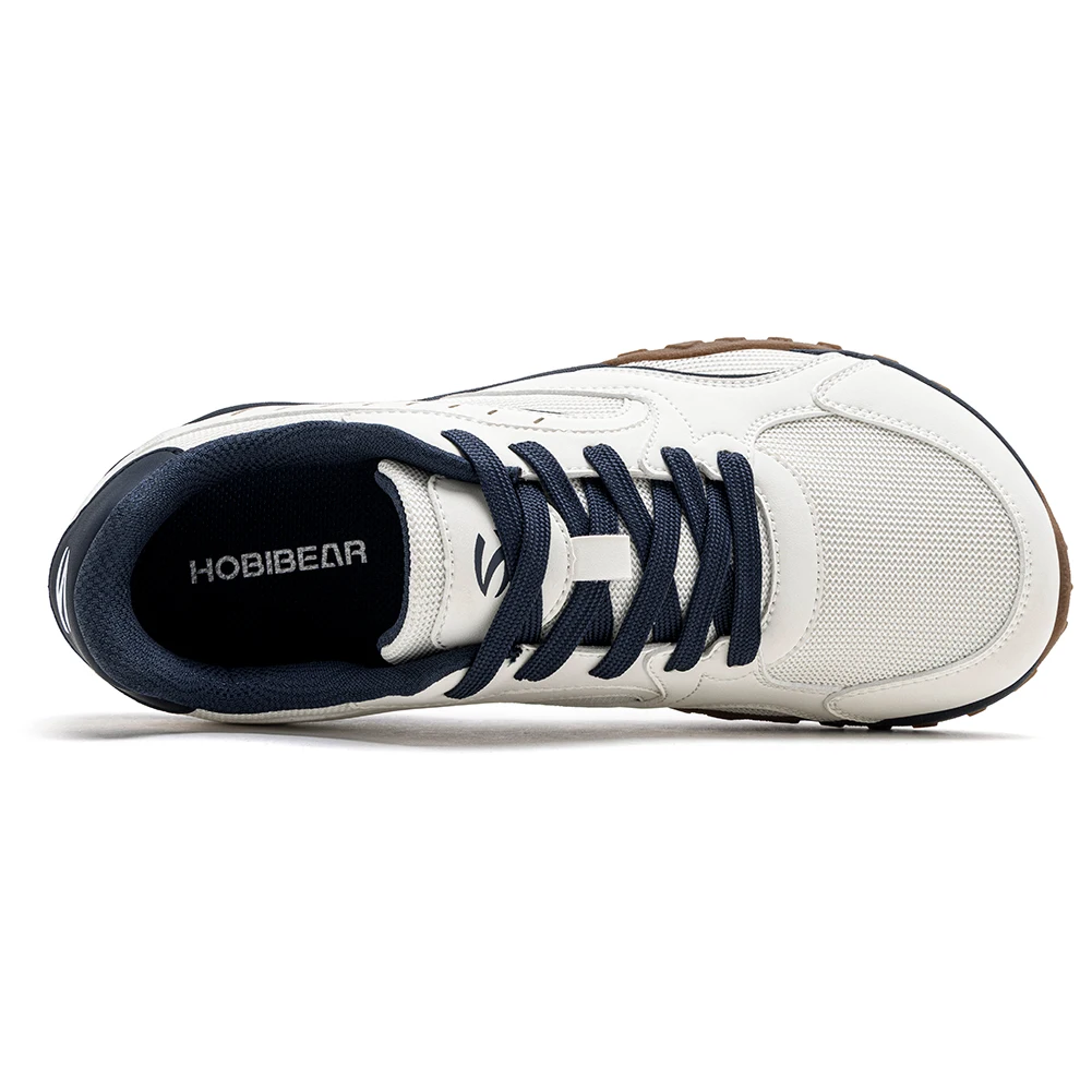 HOBIBEAR Unisex-Wanderschuhe mit breiter Zehenbox, Schnür-Wanderschuhe, Outdoor-Reise-Sneaker aus Kunstleder und Mesh, minimalistische Sneaker – Detail 12