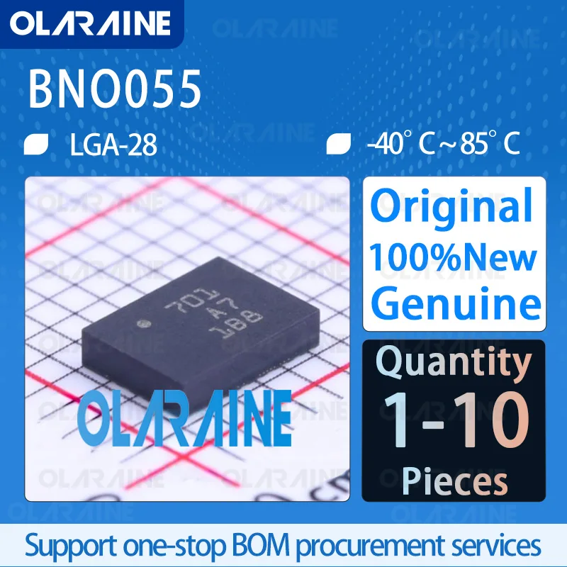 1/5/10Pcs New Original BNO055 LGA-28 Motion & Positioning Sensors IMU - Inertial Measurement Unit Sensitivity: 0.001 g/LSB