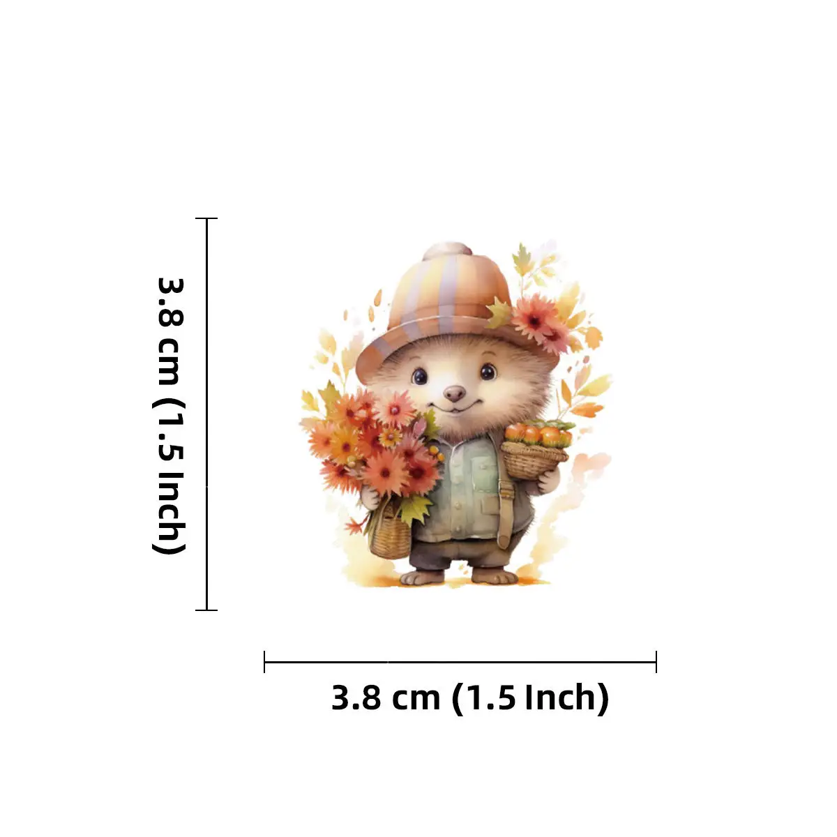 46pcs PVC Cute Cartoon Animals: Hedgehogs in The Jungle Fun Collage Student DIY Stationery,Scrapbooks Decoration Stickers