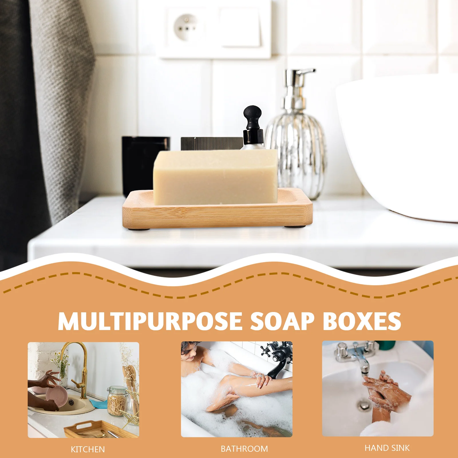 

2 pcs Soap Box Self-Draining Slotted Rack For Bathroom Shower Kitchen Soap Tray For Bathroom Sink Bar Organizer Holder