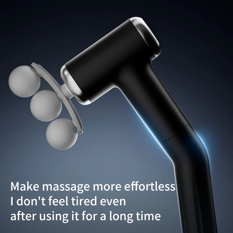 Detachable/Extended Handle Fascia Gun with 6 Levels of Strength and 9 Massage Heads for Seamless and Effortless Massage