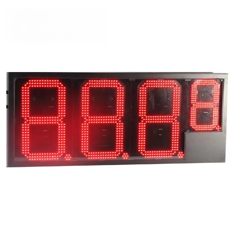 

US Single Sided 18inch 7 Segment Electronics Cedit Card Wifi Gas Station LED Price Sign LED Clock Time Display