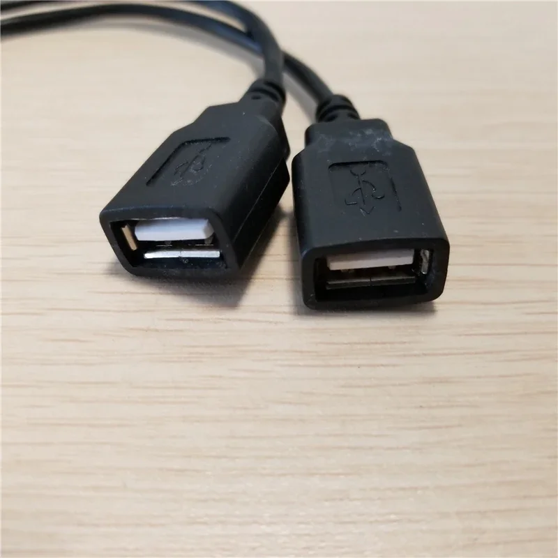 Computer Motherboard Extension Cable USB 9pin To 2-Port 2.0 A Female Connection Line Data Cord 15cm