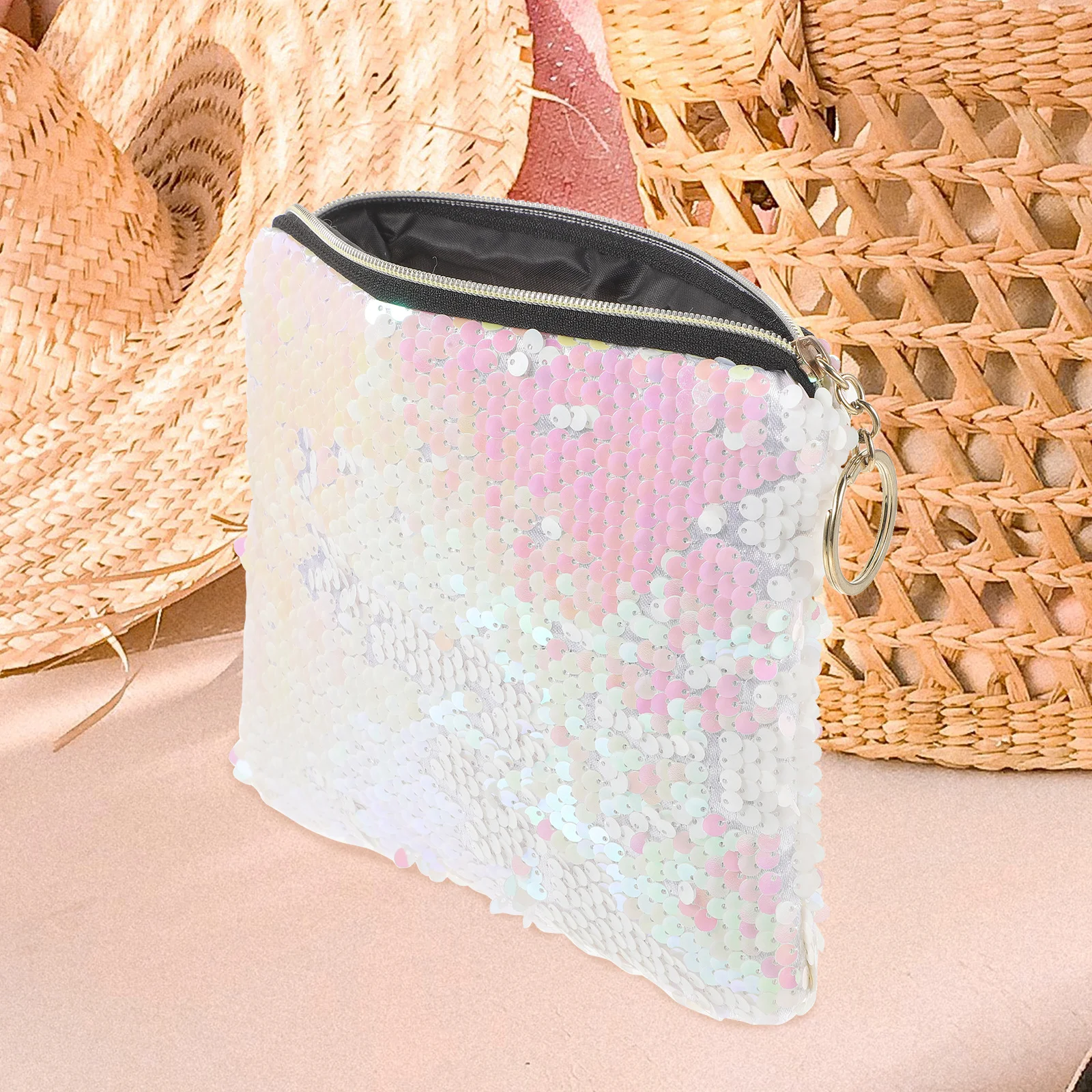 

1pcs Sequined Bag Pink Durable Makeup Pouch For Women Fashion Handbag Coin Wallet Organizer Party Gift Lady Accessory