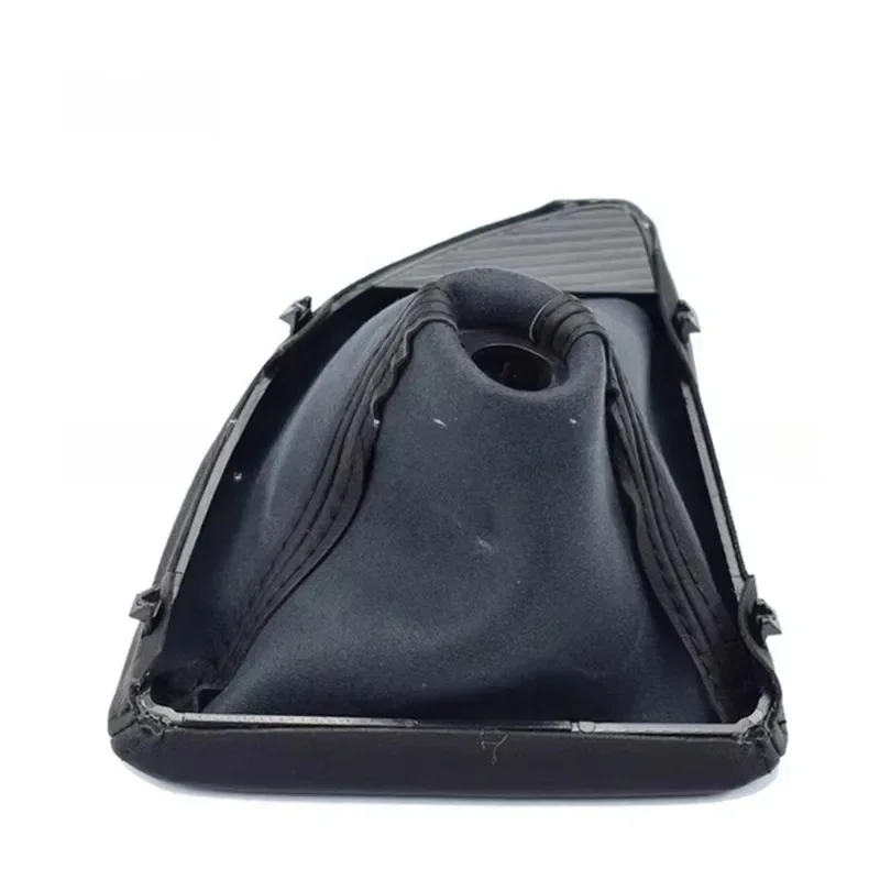For Car Shift Gear Stick Manual Shift Boot Black Leather Boot with Fra Zza for E30 E36 E39 E46 E81 E82 E87 E88 E90 E91 E92 E93