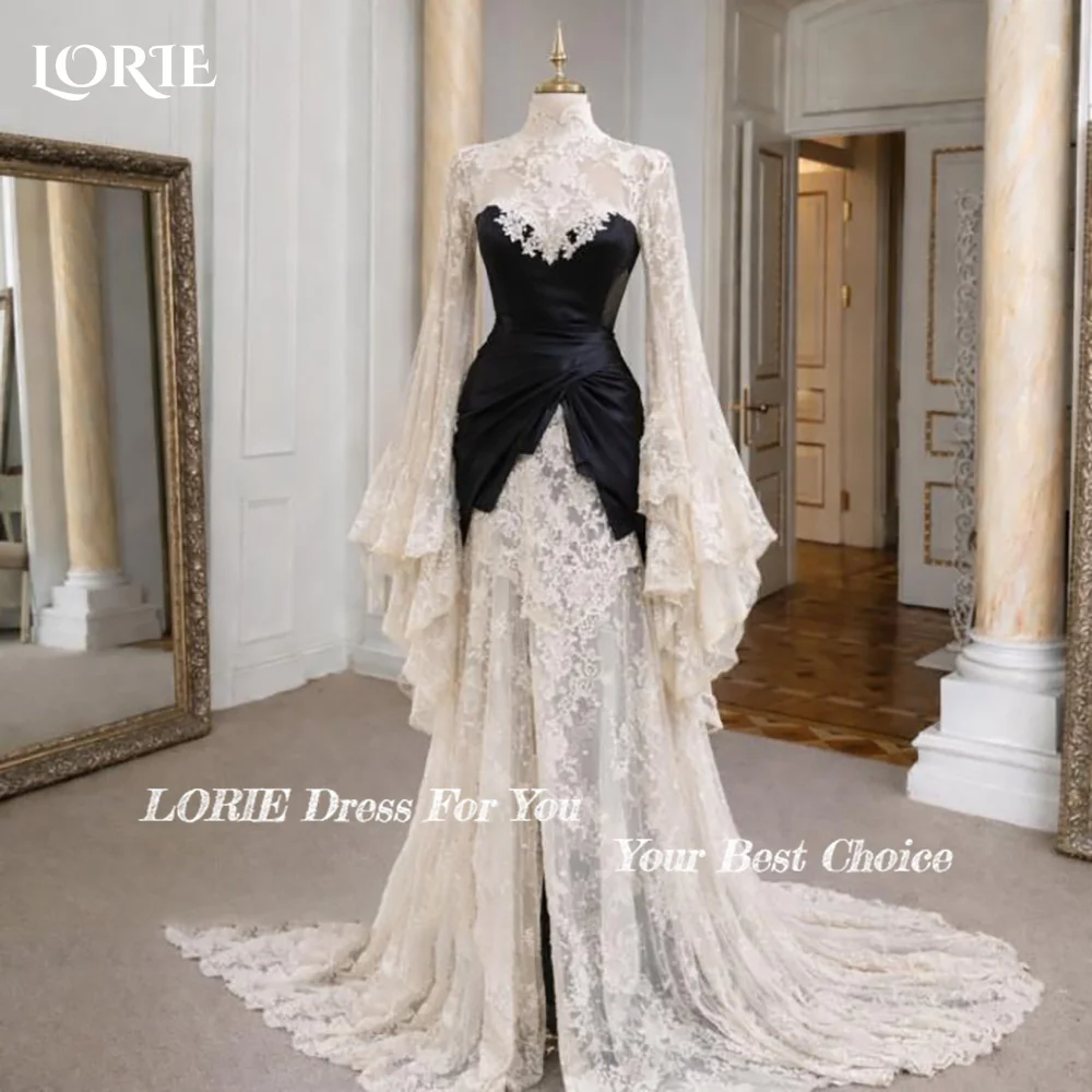 LORIE Luxury Lace Mermaid Evening Dresses Off Shoulder Sweetheart Applique Prom Dress Sexy Wedding Pageant Party Gown Customized image 3