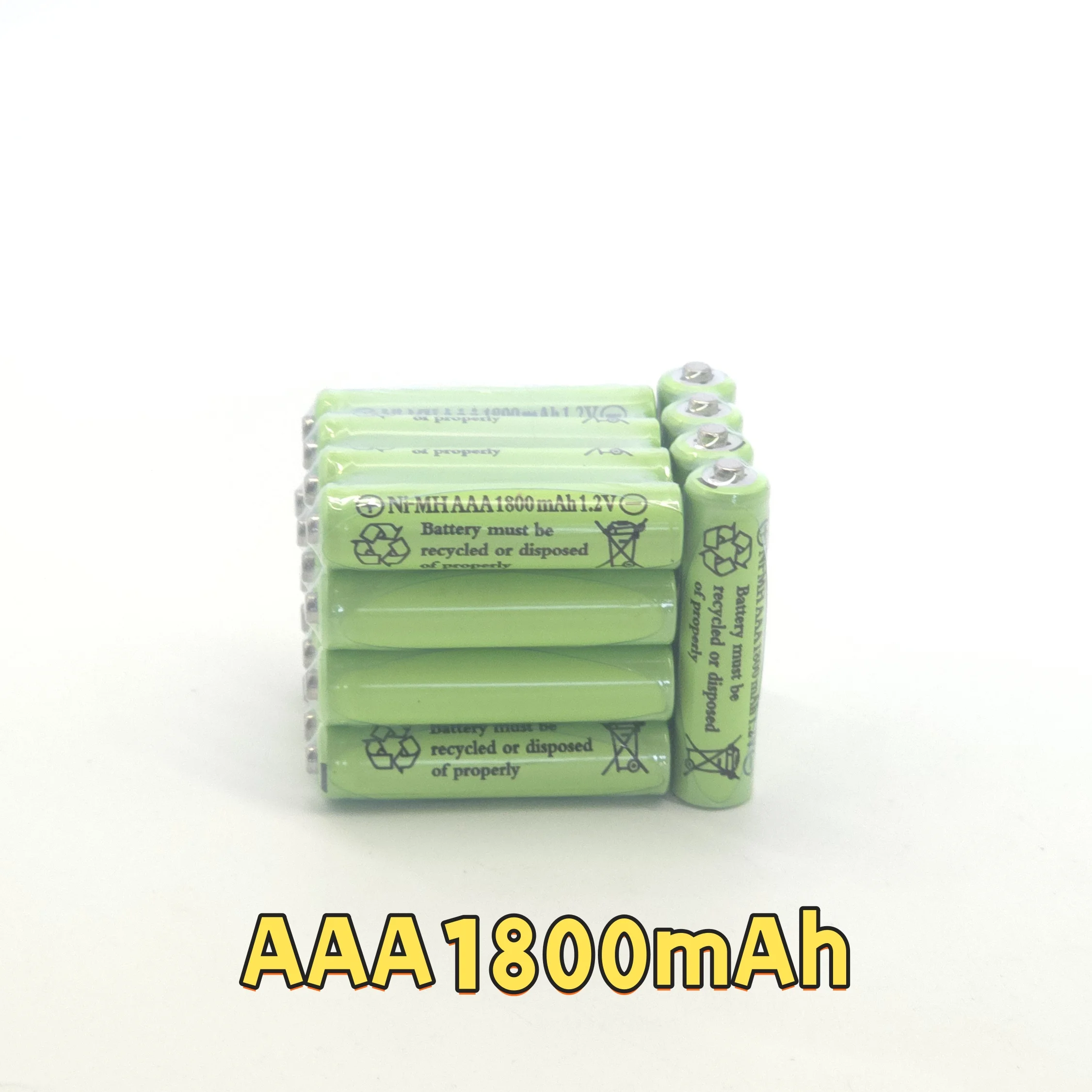 Batería AAA recargable de 1800 mAh de 1,2 V: carga rápida compatible, compatible con radios/relojes inteligentes