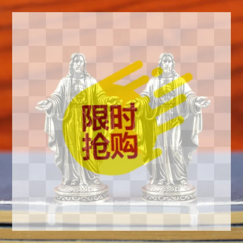 【BA】Brass Father Mary Staue Figurines Miniatures Desktop Ornaments Retro Metal Character Models Crafts Home Decor Accessories