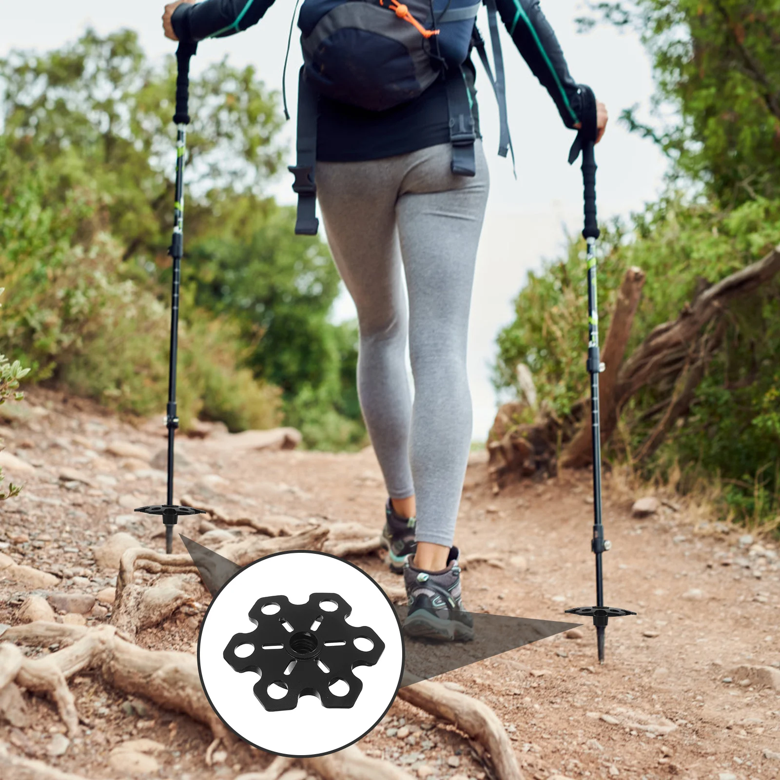 

5Pcs Hiking Pole Tips Replacement Trekking Pole Tips Set for Ski Walking Sticks Anti-Slip Mud Snow Traction Enhanced Grip