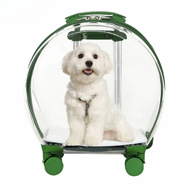 New fully transparent and breathable multi-functional portable travel pet carrier dog cart