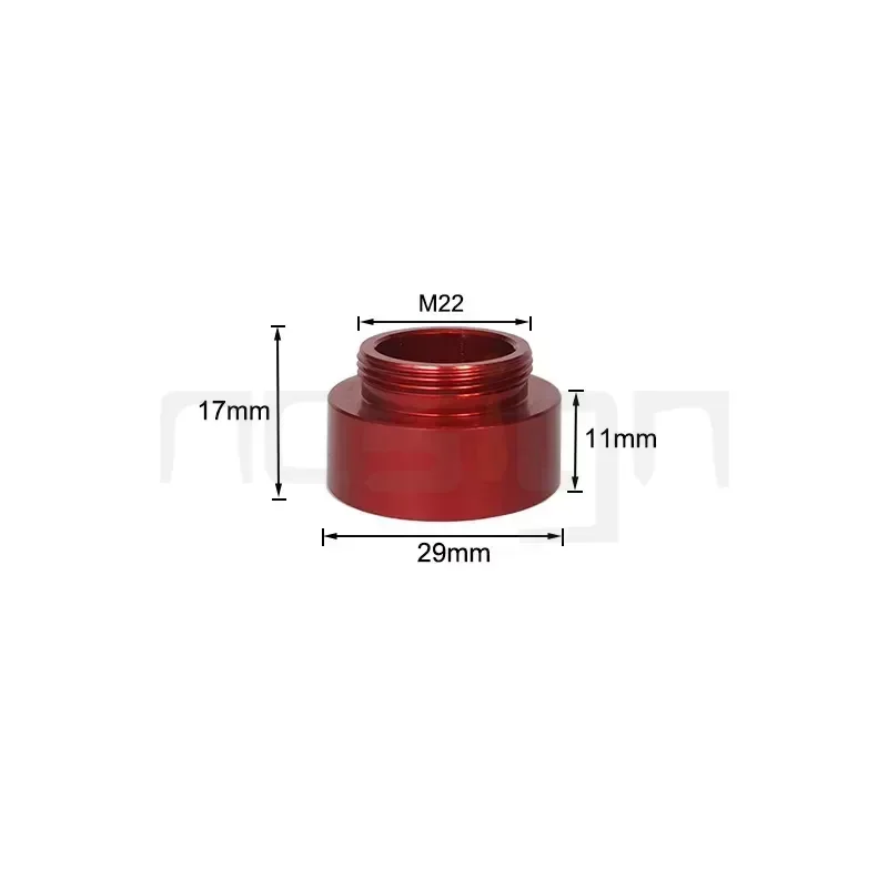 CO2 Laser Lens Tube Outer Diameter 25mm 24mm 22mm 21mm for Lens Dia.20mm FL 50.8/63.5/101mm Air Nozzle Output Laser Machine