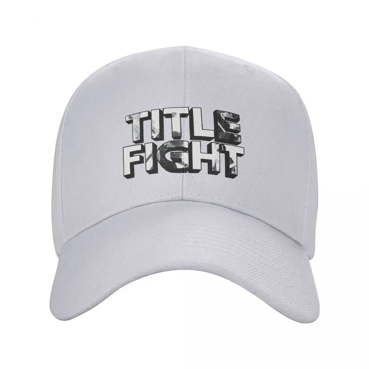 Title Fight Black And White Baseball Cap Snapback Cap Rugby Big Size Hat Women's Hats Men's