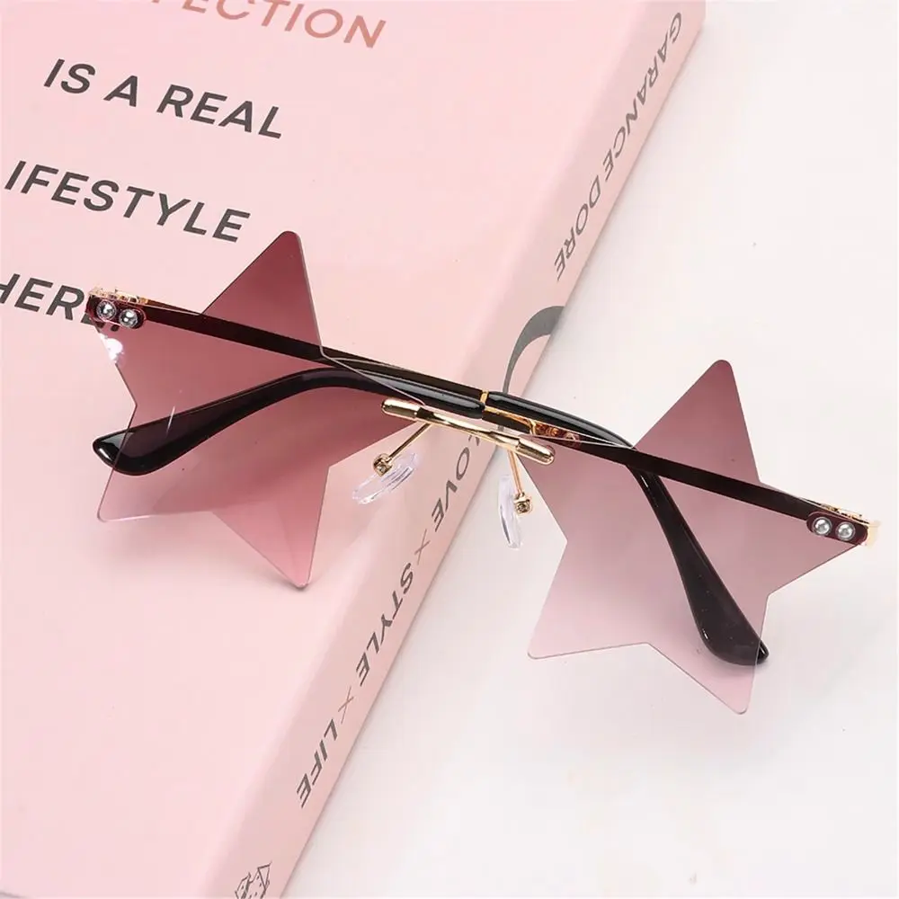 Funny Eyeglasses for Women & Men Star Shape Rimless Sunglasses Sun Glasses Party Glasses