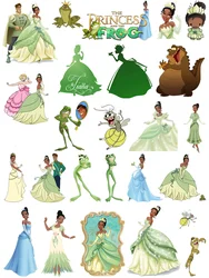 La principessa e la rana trasferimenti Iron-on per abbigliamento Disney princess Tiana patch personalizzata fai da te bambini strisce appliques