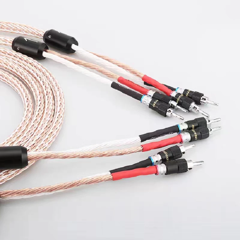 

1 Pair 8tc 16core occ copper HiFi Speaker Wire hi-end Speaker Cable hifi audio video extend loudspeaker wire