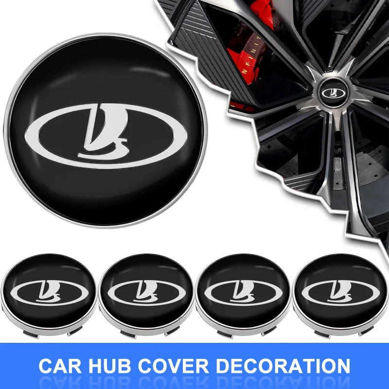 4pcs 60mm Car Wheel Center Hub Cap Rim Cover Emblem Sticker For Lada Samara Largus Priora Xray Cross Granta Vesta Niva Kalina